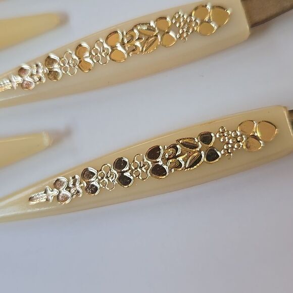 Vintage Japan Stainless Appetizer Mini Forks Set of 12 hors d'oeuvres Cocktails - Picture 6 of 15